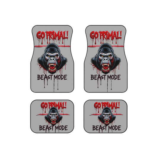 Car Mats Set - Go Primal Beast Mode Design