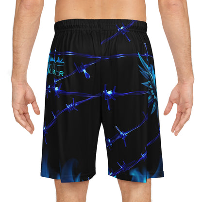 Flaming Skull Basketball Shorts
