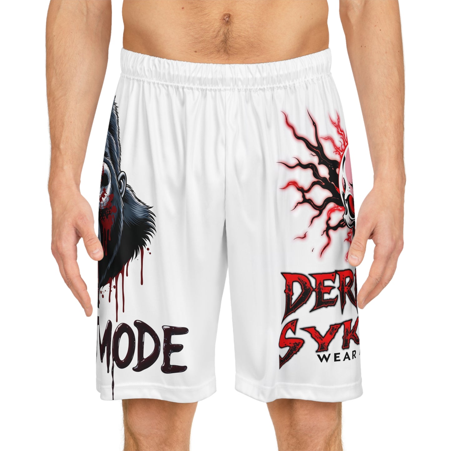 Basketball Shorts - Deranged Sykotic Wear's Beast Mode Jersey Shorts