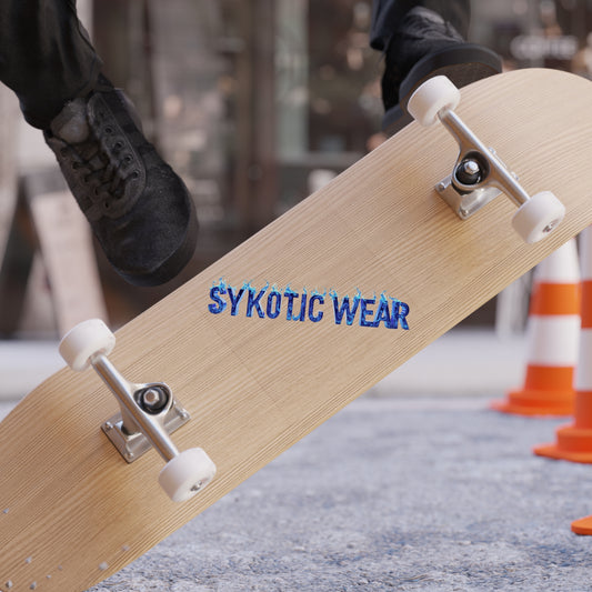 Sykotic Wear Transparent Outdoor Sticker, Stylish Water-Resistant Vinyl Decal, Perfect for Cars, Laptops, Gift for Teens & Trendsetters