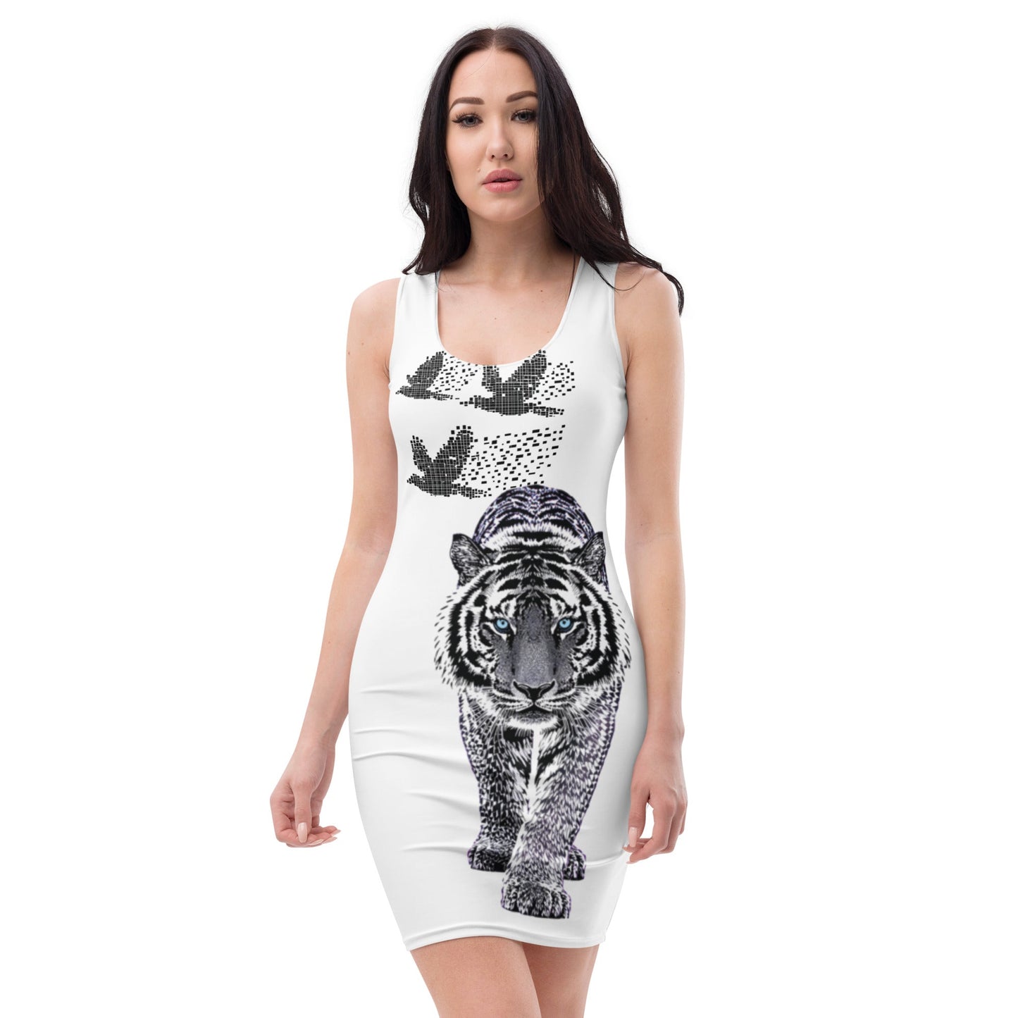 Abstract Tiger Bodycon dress